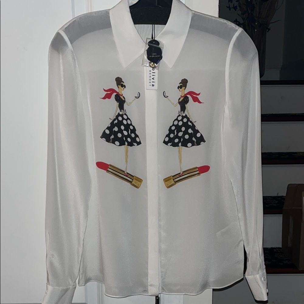 Alice + Olivia Willa Silk Blouse